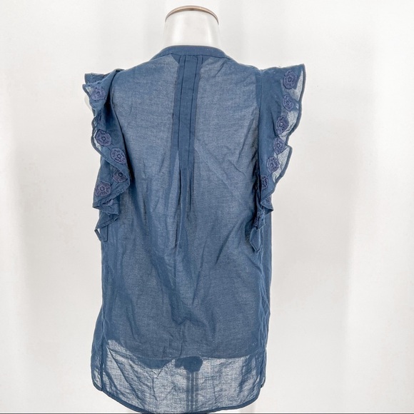 J. Crew Blue button down blouse - Picture 6 of 6